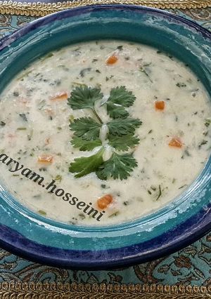 عکسی از دستور سوپ گشنیز
