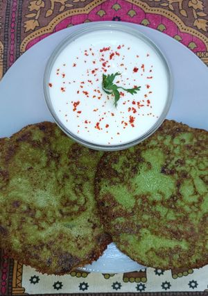 A picture of Rice, Poha and Fenugreek Chila.