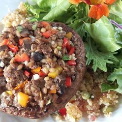 A picture of Stuffed portobello (vegetarian).