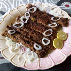 A picture of Persian kabab, no oven, no BBQ Grill.