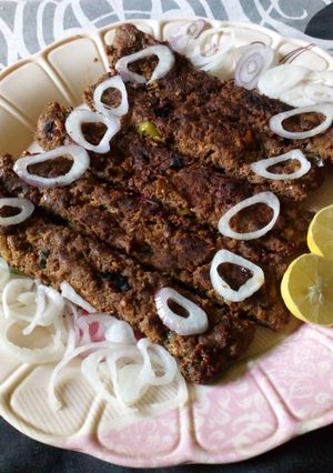 A picture of Persian kabab, no oven, no BBQ Grill.