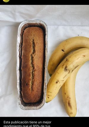Una foto de Budín de banana integral