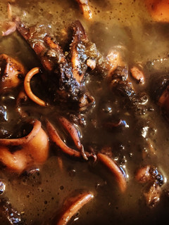 A picture of Adobong Pusit (Squid Adobo).