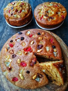 এগলেস ফ্রুট কেক (eggless fruit cake recipe in Bengali) রেসিপির প্রধান ছবি