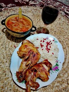 عکسی از دستور مرغ سرخ شده