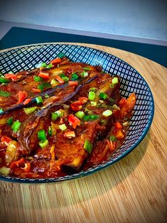 Une photo de Aubergines sauce chinoise