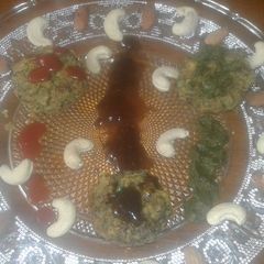 A picture of Palak dhokla.