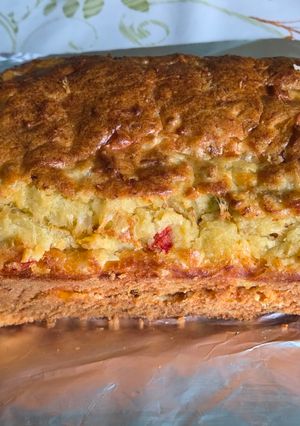 Une photo de Mon Cake aux Choux-fleurs, Jambon, Poivrons, Oignon et Échalote
