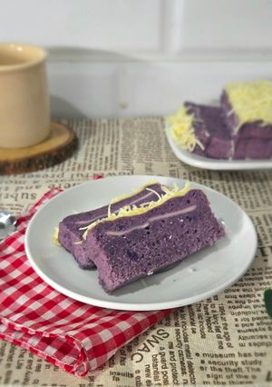Foto resep Bolu Kukus Ubi Ungu Lapis Keju