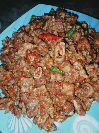 Cara Gampang Menyiapkan Resep  Sambal basah cumi asin dan tempe pedas manis yang Lezat Sekali, Lezat