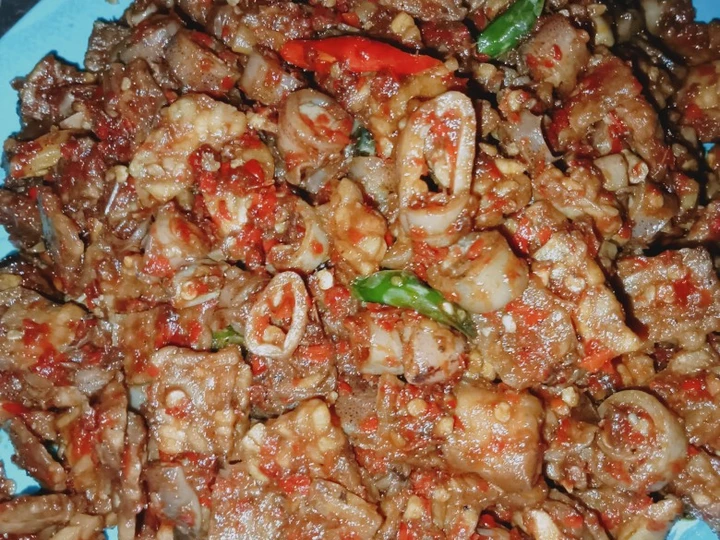Cara Gampang Menyiapkan Resep  Sambal basah cumi asin dan tempe pedas manis yang Lezat Sekali, Lezat