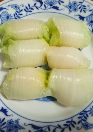 รูปของ ผักกาดขาวห่อกุ้ง คลีน