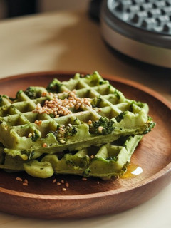 A picture of Savory Broccoli Waffles.