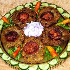 A picture of Aalo Kay chapli kabab.