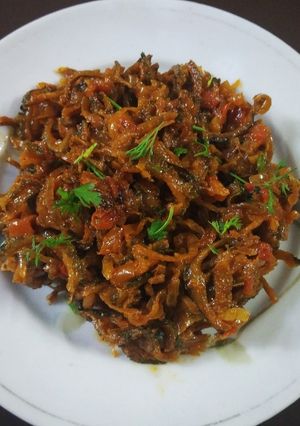 A picture of Karele Ki Sabzi.