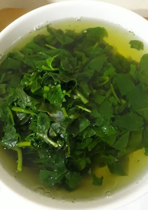 Hình của món Canh mồng tơi.