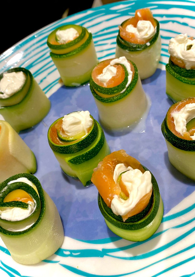 Una foto de Rollitos de Calabacín y Salmón