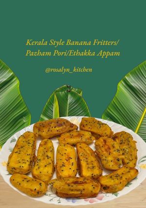 A picture of Crispy Kerala Style Banana Fritters | Pazham Pori | Ethakka Appam.