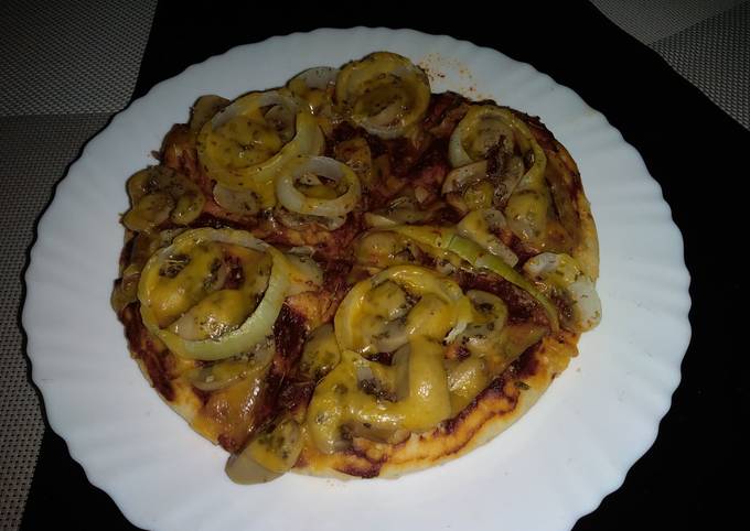 Italian mushroom pizza 🍕#4weekschallenge