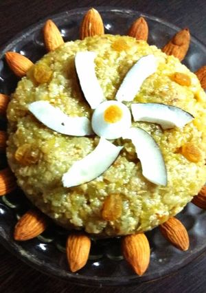 A picture of Lauki ka halwa.