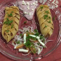 A picture of Bhakarwadi wrap.