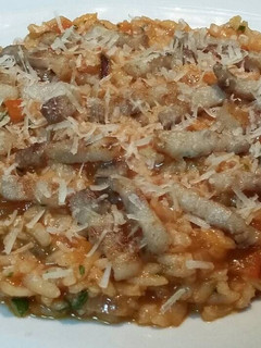 Una foto de Risotto con lardons y parmesano