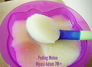 Foto resep [MPASI 11M+] Pudding Buah (Melon)