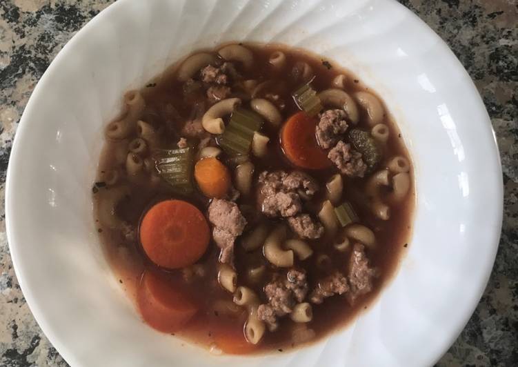 Mother Freakin' Hamburger Soup That Doesn't Suck