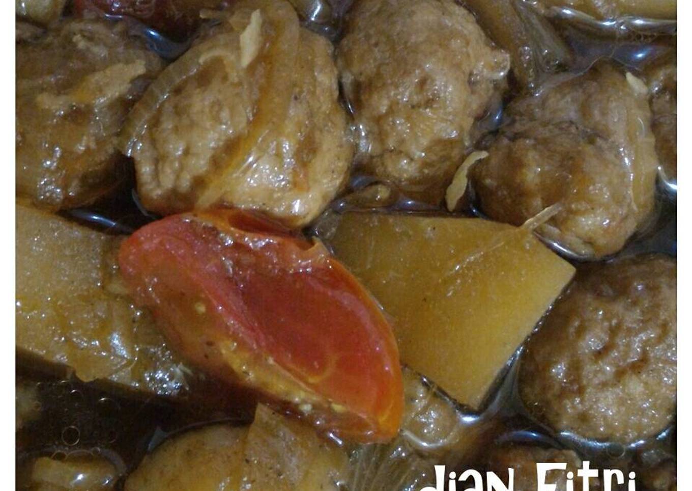 Semur bola-bola ayam