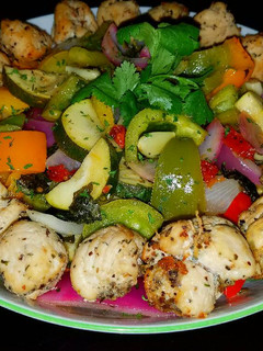 A picture of Mike's Super Skinny Chicken Dinner.