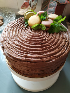 Una foto de Tarta de chocolate con menta