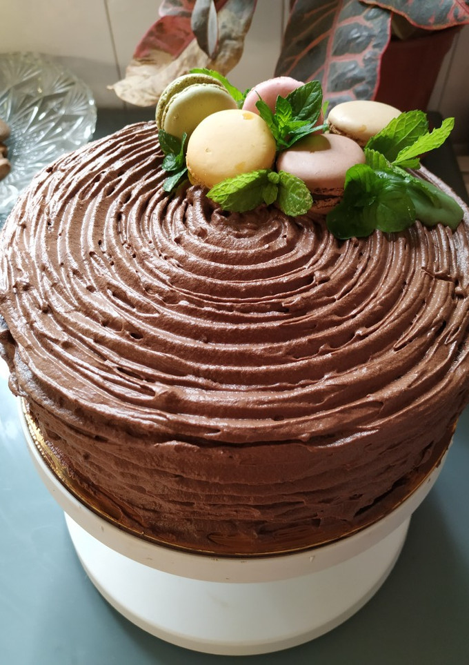 Una foto de Tarta de chocolate con menta