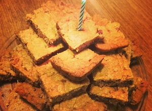 Una foto de Pastel de chocolate chips bars (mordiscos)