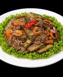 SP.0676 - Thịt Bò Bằm Xào Cà Tím Tôm Khô