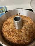 Pear walnut coffee cake