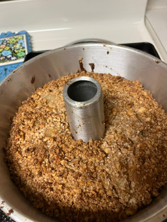 A picture of Pear walnut coffee cake.