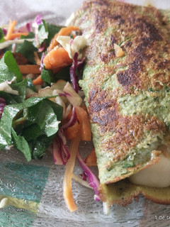 Una foto de Omelette de achicoria relleno