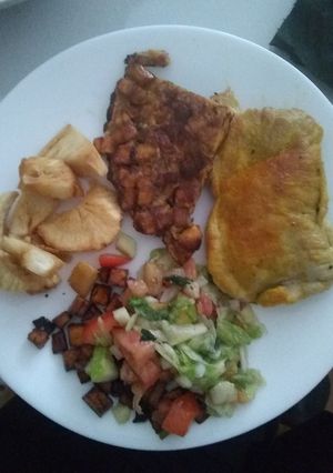Una foto de Tortilla de plátano maduro