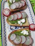 Bruschetta with Radish Leaf Pesto