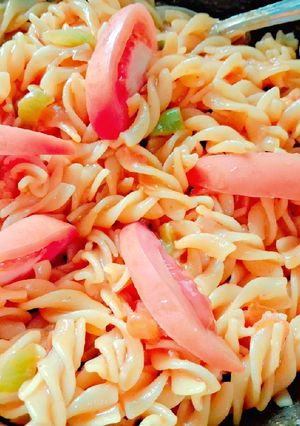 A picture of Myonnaise Vegetable pasta.