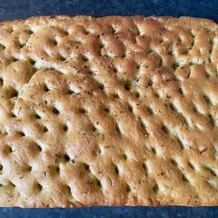 A picture of Focaccia bread.