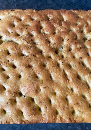 A picture of Focaccia bread.