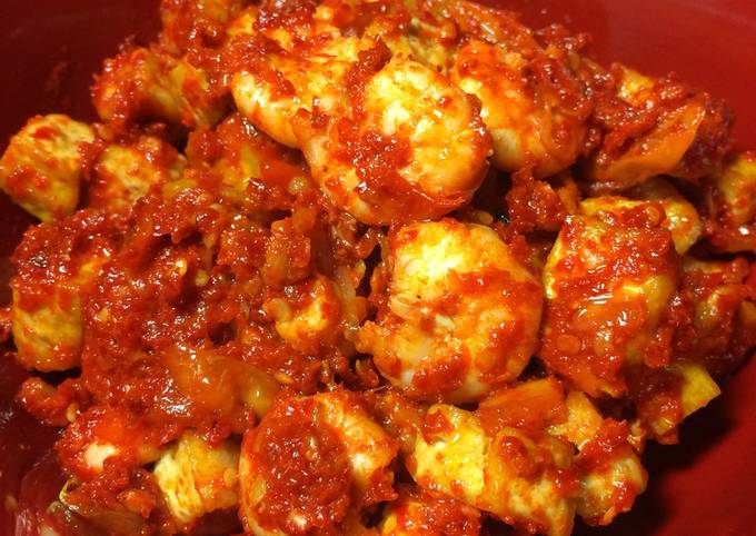 Resep Udang &amp; Tahu Balado oleh Hesty Bunda SyifaRasya