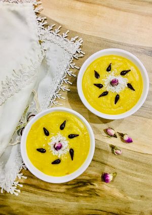 عکسی از دستور کاچی آردبرنج‌ با زردچوبه