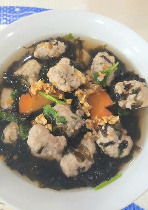 รูปของ แกงจืดสาหร่าย หมูบะช่อ