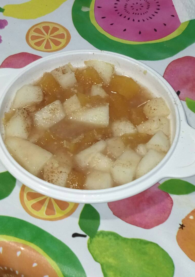 Una foto de Gelatina de jengibre con melón y canela