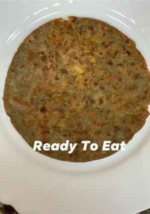 A picture of Leftover Potato 🥔 Stuff Bajra Roti.