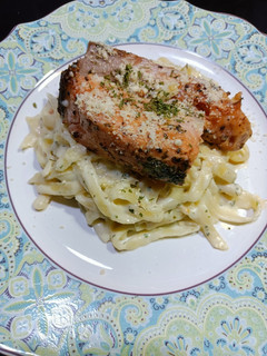 Foto resep Fettucini Cream Cheese Salmon