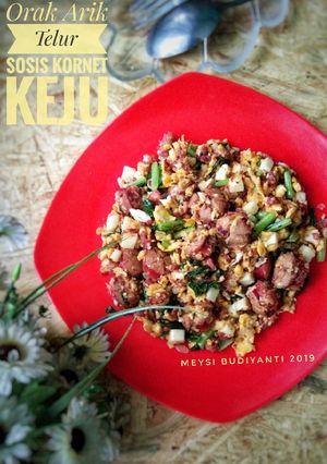 Foto resep Orak Arik Telur Sosis Kornet Keju