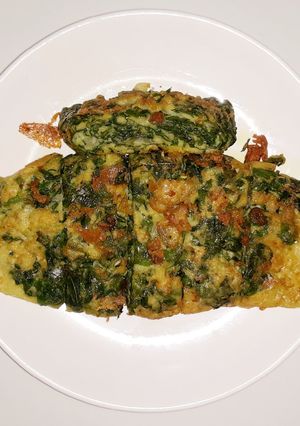 Foto resep Telur dadar bayam